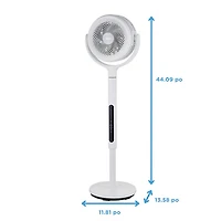 Midea DualBlade Air Circulator Pedestal Fan - 7" - White