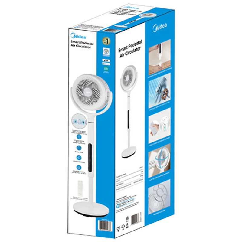 Midea DualBlade Air Circulator Pedestal Fan - 7" - White