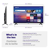 Roku 40" Select Series 1080p HD LED Roku Smart TV (40R3E5CA)