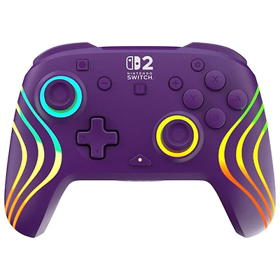 Turtle Beach Afterglow Wave Wireless RGB Gaming Controller for Nintendo Switch/Switch 2 - Purple