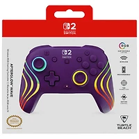 Turtle Beach Afterglow Wave Wireless RGB Gaming Controller for Nintendo Switch/Switch 2 - Purple