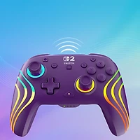 Turtle Beach Afterglow Wave Wireless RGB Gaming Controller for Nintendo Switch/Switch 2 - Purple