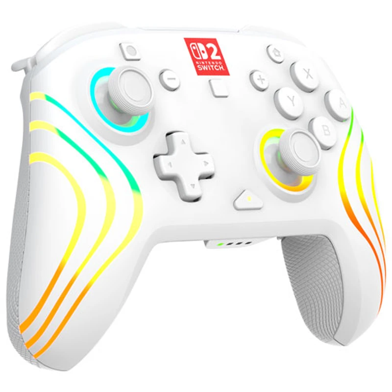 Manette de jeu sans fil RVB Afterglow Wave de Turtle Beach pour Nintendo Switch/Switch 2 - Blanc