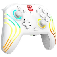 Manette de jeu sans fil RVB Afterglow Wave de Turtle Beach pour Nintendo Switch/Switch 2 - Blanc
