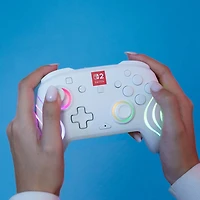 Manette de jeu sans fil RVB Afterglow Wave de Turtle Beach pour Nintendo Switch/Switch 2 - Blanc