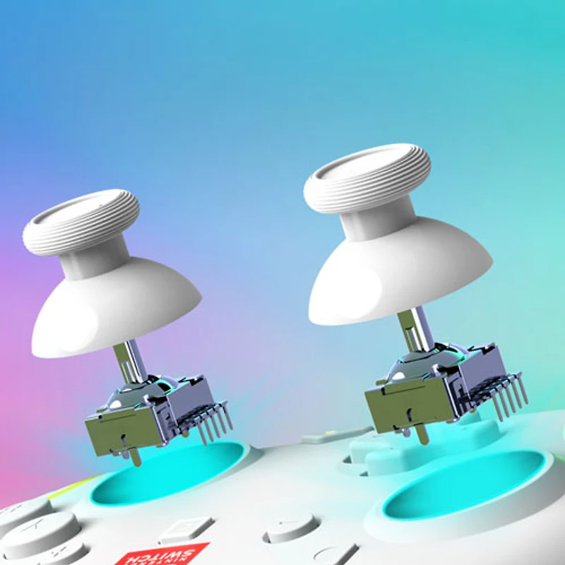 Manette de jeu sans fil RVB Afterglow Wave de Turtle Beach pour Nintendo Switch/Switch 2 - Blanc