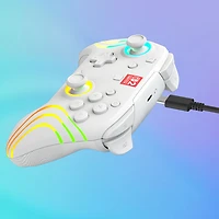 Manette de jeu sans fil RVB Afterglow Wave de Turtle Beach pour Nintendo Switch/Switch 2 - Blanc