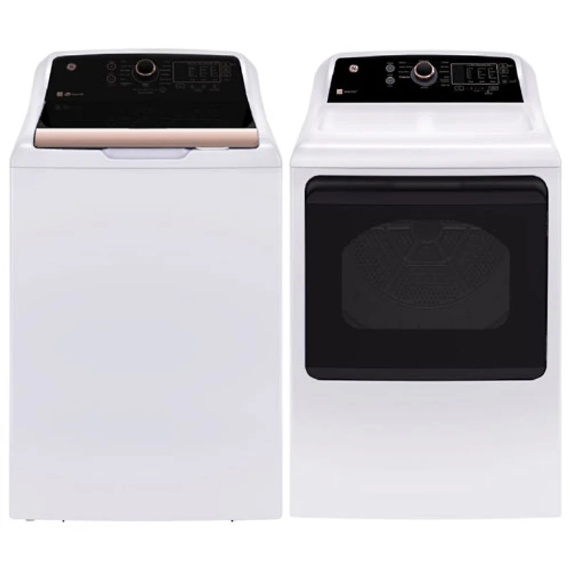 Sécheuse électrique 7,4 pi³ de GE (GTD69EBPYWR) - Blanc/Rose doré