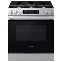 Cuisinière gaz encastrable 5 brûleurs convection véritable 6 pi³ 30 po BESPOKE de Samsung (NSG70H60SRAA) - Acier inoxydable