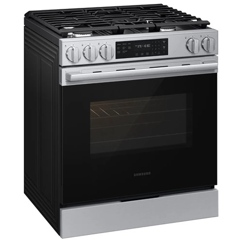 Cuisinière gaz encastrable 5 brûleurs convection véritable 6 pi³ 30 po BESPOKE de Samsung (NSG70H60SRAA) - Acier inoxydable