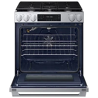 Cuisinière gaz encastrable 5 brûleurs convection véritable 6 pi³ 30 po BESPOKE de Samsung (NSG70H60SRAA) - Acier inoxydable