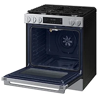 Cuisinière gaz encastrable 5 brûleurs convection véritable 6 pi³ 30 po BESPOKE de Samsung (NSG70H60SRAA) - Acier inoxydable