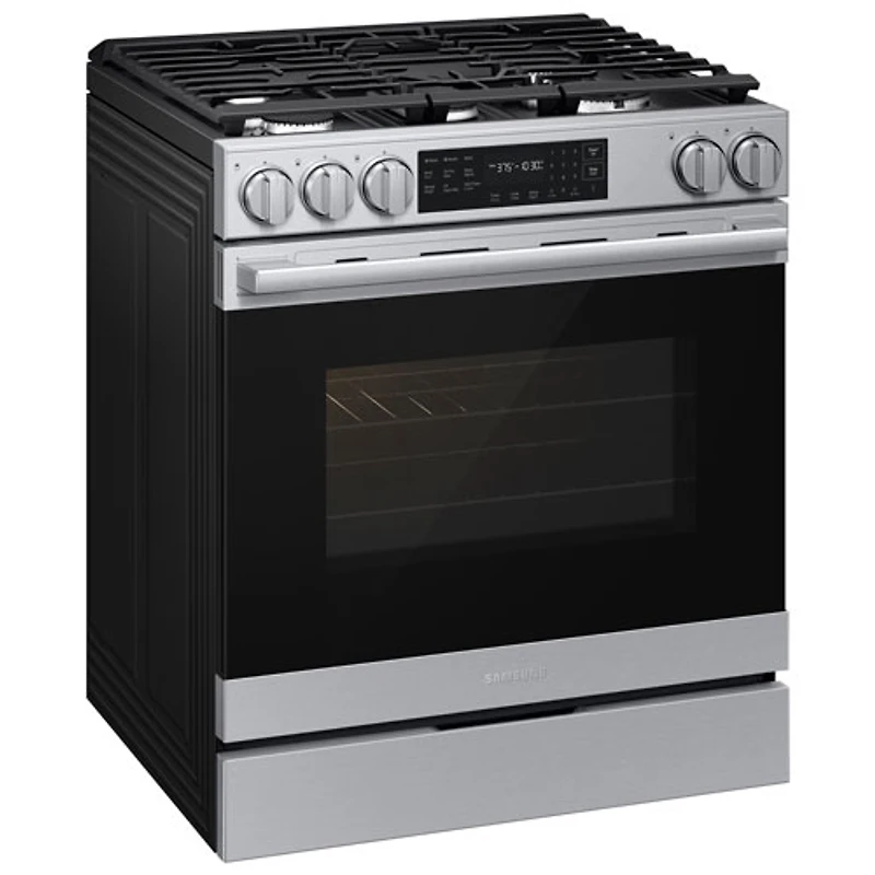 Samsung 30" 6.0 Cu. Ft. True Convection 5-Burner Slide-In Gas Range (NSG80H60SRAA) - Stainless Steel