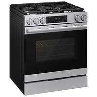 Samsung 30" 6.0 Cu. Ft. True Convection 5-Burner Slide-In Gas Range (NSG80H60SRAA) - Stainless Steel