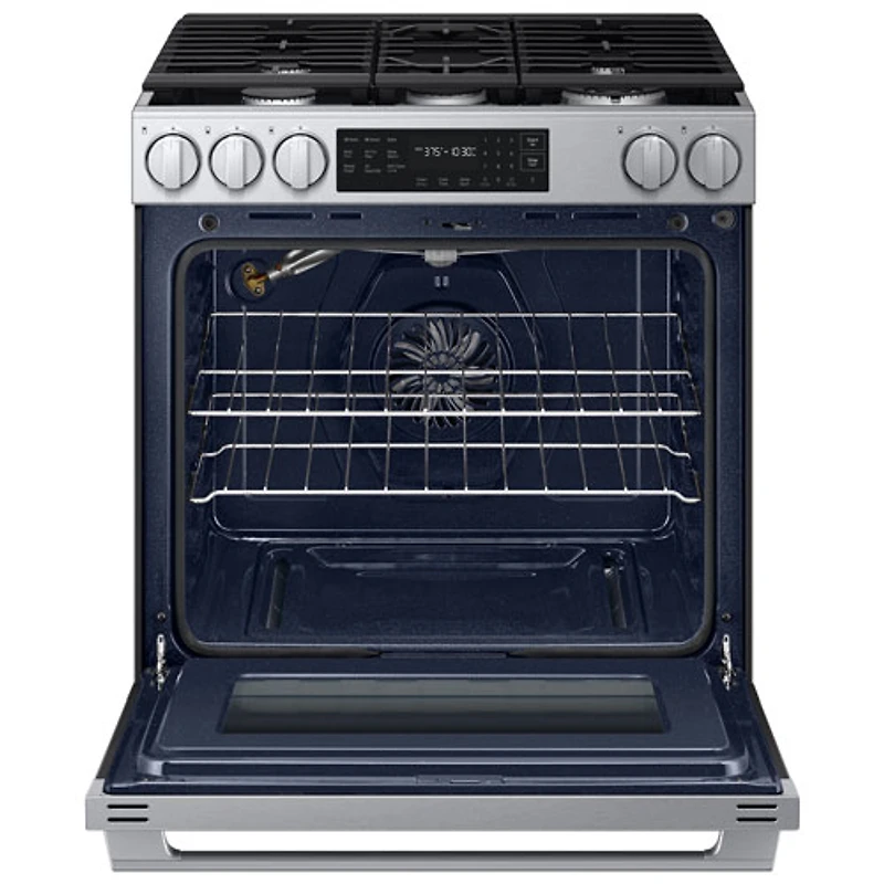 Samsung 30" 6.0 Cu. Ft. True Convection 5-Burner Slide-In Gas Range (NSG80H60SRAA) - Stainless Steel