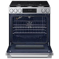 Samsung 30" 6.0 Cu. Ft. True Convection 5-Burner Slide-In Gas Range (NSG80H60SRAA) - Stainless Steel