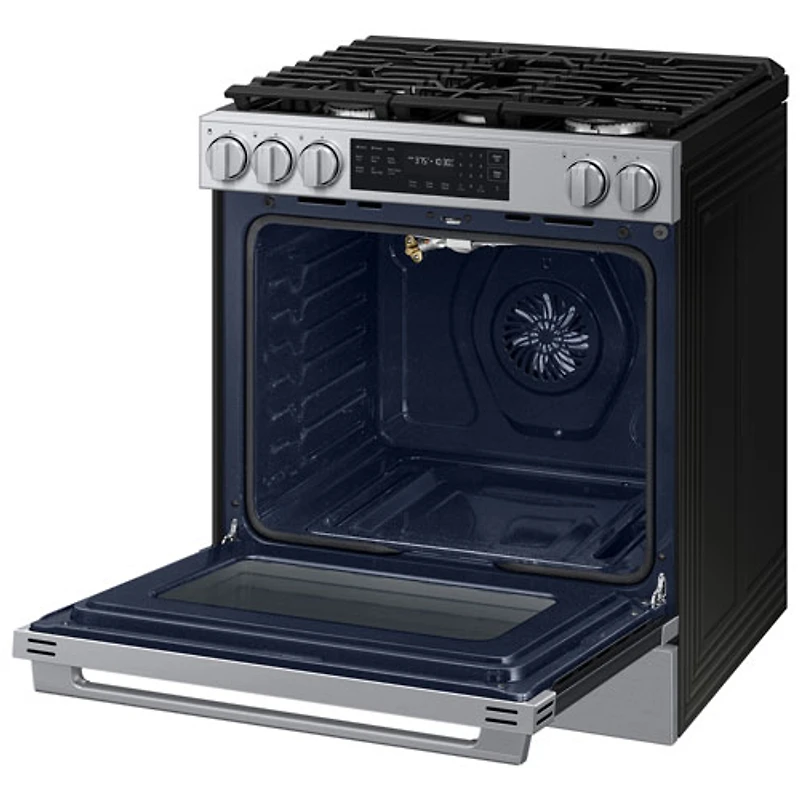 Samsung 30" 6.0 Cu. Ft. True Convection 5-Burner Slide-In Gas Range (NSG80H60SRAA) - Stainless Steel
