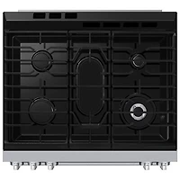 Samsung 30" 6.0 Cu. Ft. True Convection 5-Burner Slide-In Gas Range (NSG80H60SRAA) - Stainless Steel