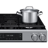 Samsung 30" 6.0 Cu. Ft. True Convection 5-Burner Slide-In Gas Range (NSG80H60SRAA) - Stainless Steel