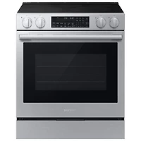 Samsung BESPOKE 30" 6.3 Cu. Ft. True Convection Smooth Top Slide-In Electric Range (NSE90H63SRAC) - Stainless Steel