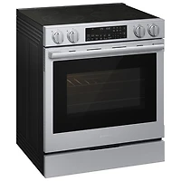 Samsung BESPOKE 30" 6.3 Cu. Ft. True Convection Smooth Top Slide-In Electric Range (NSE90H63SRAC) - Stainless Steel