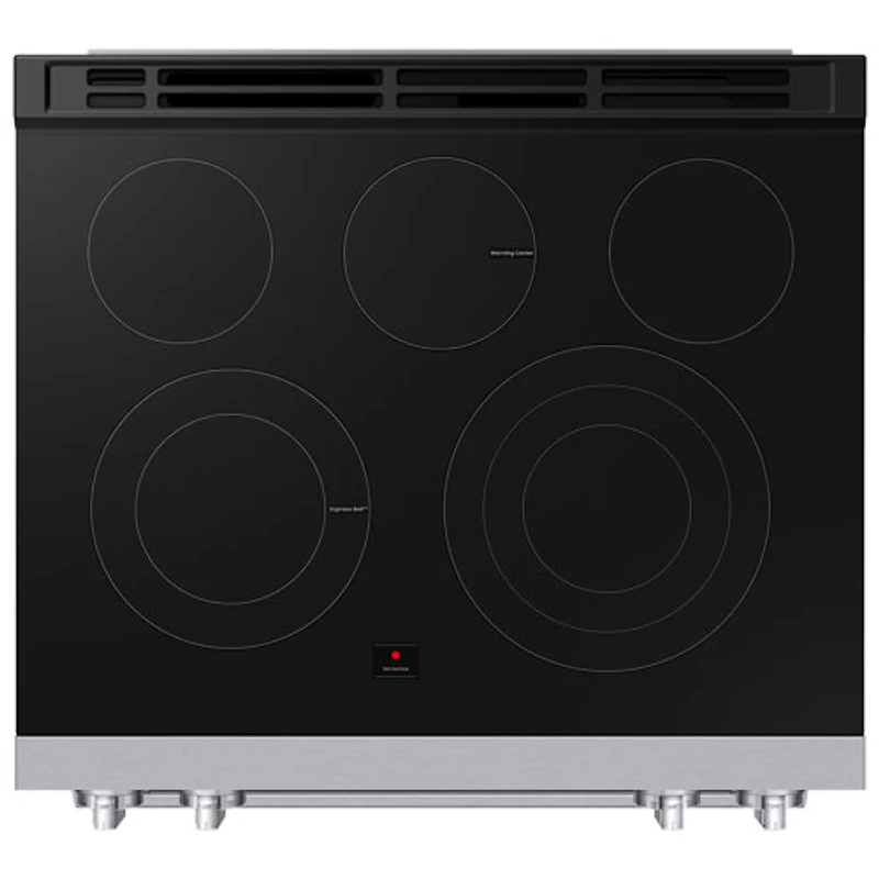 Samsung BESPOKE 30" 6.3 Cu. Ft. True Convection Smooth Top Slide-In Electric Range (NSE90H63SRAC) - Stainless Steel