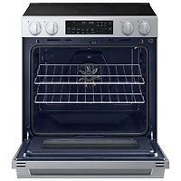 Samsung BESPOKE 30" 6.3 Cu. Ft. True Convection Smooth Top Slide-In Electric Range (NSE90H63SRAC) - Stainless Steel
