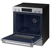 Samsung BESPOKE 30" 6.3 Cu. Ft. True Convection Smooth Top Slide-In Electric Range (NSE90H63SRAC) - Stainless Steel