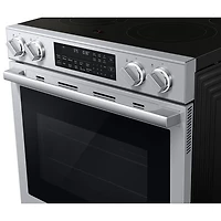 Samsung BESPOKE 30" 6.3 Cu. Ft. True Convection Smooth Top Slide-In Electric Range (NSE90H63SRAC) - Stainless Steel