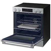 Samsung BESPOKE 30" 6.3 Cu. Ft. True Convection Smooth Top Slide-In Electric Range (NSE90H63SRAC) - Stainless Steel