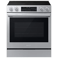 Samsung BESPOKE 30" 6.3 Cu. Ft. True Convection Smooth Top Slide-In Electric Range (NSE90H63SRAC) - Stainless Steel