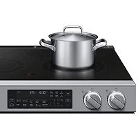 Samsung BESPOKE 30" 6.3 Cu. Ft. True Convection Smooth Top Slide-In Electric Range (NSE90H63SRAC) - Stainless Steel