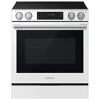Cuisinière électrique encastrable à 5 éléments avec convection véritable 6,3 pi³ 30 po de Samsung (NSE80H63SWAC) - Blanc