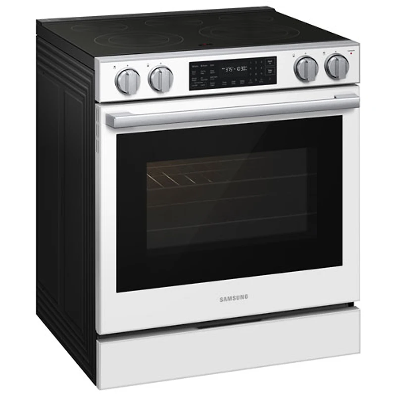 Cuisinière électrique encastrable à 5 éléments avec convection véritable 6,3 pi³ 30 po de Samsung (NSE80H63SWAC) - Blanc