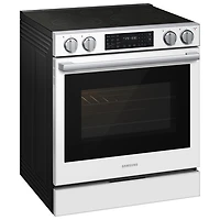 Cuisinière électrique encastrable à 5 éléments avec convection véritable 6,3 pi³ 30 po de Samsung (NSE80H63SWAC) - Blanc