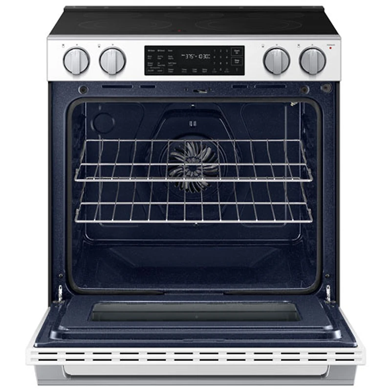 Cuisinière électrique encastrable à 5 éléments avec convection véritable 6,3 pi³ 30 po de Samsung (NSE80H63SWAC) - Blanc