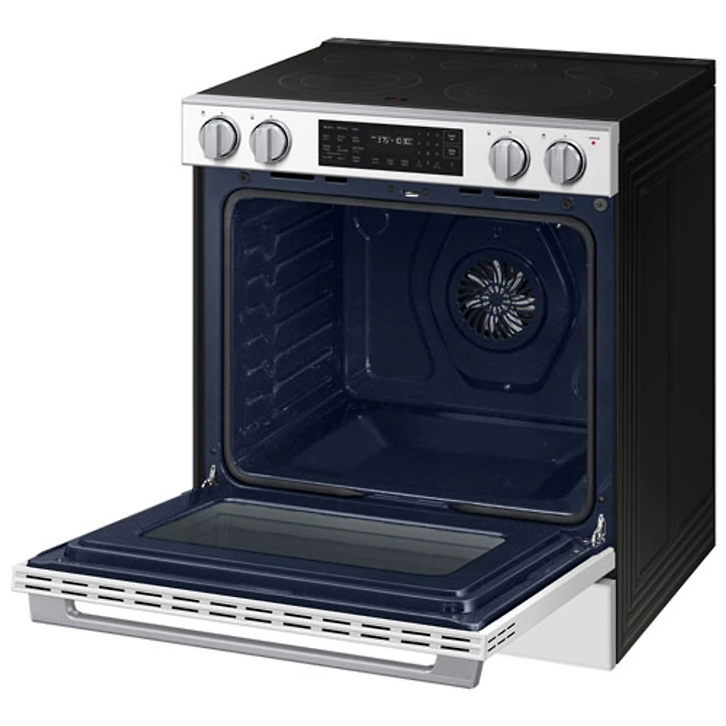Cuisinière électrique encastrable à 5 éléments avec convection véritable 6,3 pi³ 30 po de Samsung (NSE80H63SWAC) - Blanc