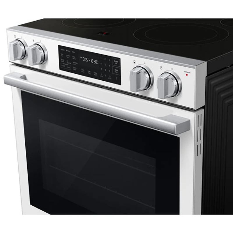 Cuisinière électrique encastrable à 5 éléments avec convection véritable 6,3 pi³ 30 po de Samsung (NSE80H63SWAC) - Blanc