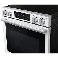 Cuisinière électrique encastrable à 5 éléments avec convection véritable 6,3 pi³ 30 po de Samsung (NSE80H63SWAC) - Blanc