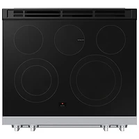 Cuisinière électrique encastrable à 5 éléments avec convection véritable 6,3 pi³ 30 po de Samsung (NSE80H63SWAC) - Blanc