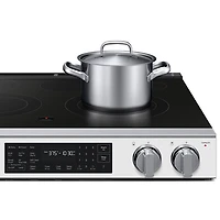Cuisinière électrique encastrable à 5 éléments avec convection véritable 6,3 pi³ 30 po de Samsung (NSE80H63SWAC) - Blanc