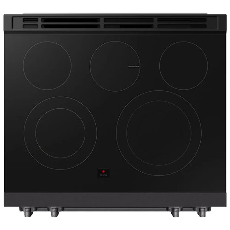 Cuisinière électrique encastrable à surface lisse avec convection véritable 6,3 pi³ 30 po BESPOKE de Samsung (NSE80H63SEAC) - Acier inoxydable noir mat