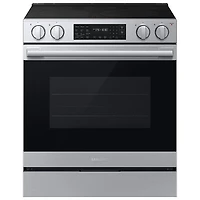 Samsung BESPOKE 30" 6.3 Cu. Ft. True Convection Smooth Top Slide-In Electric Range (NSE80H63SRAC) - Stainless Steel