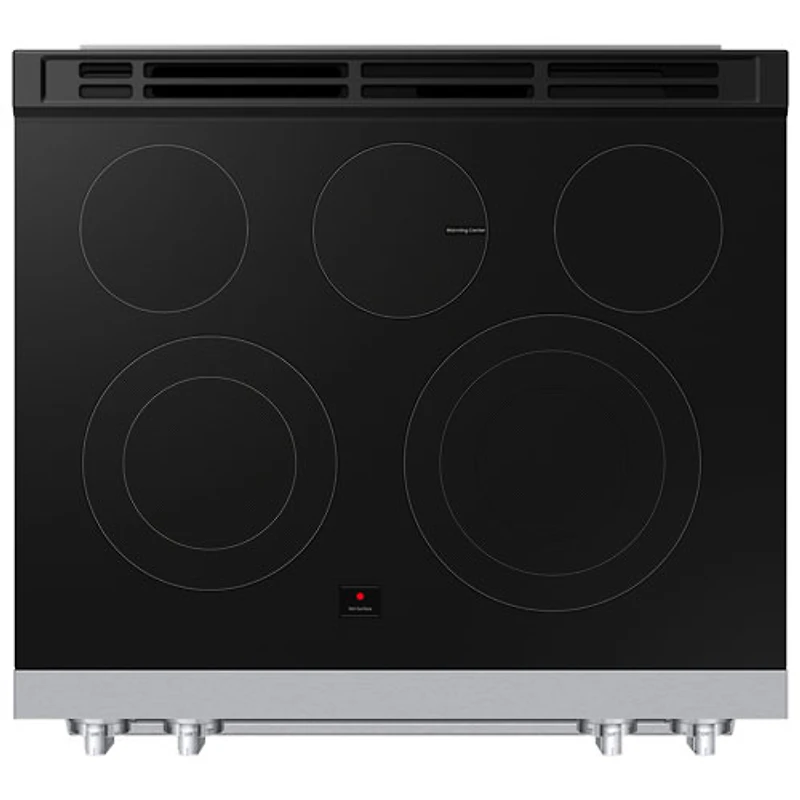 Samsung BESPOKE 30" 6.3 Cu. Ft. True Convection Smooth Top Slide-In Electric Range (NSE80H63SRAC) - Stainless Steel