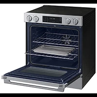 Samsung BESPOKE 30" 6.3 Cu. Ft. True Convection Smooth Top Slide-In Electric Range (NSE80H63SRAC) - Stainless Steel