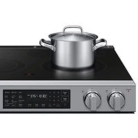 Samsung BESPOKE 30" 6.3 Cu. Ft. True Convection Smooth Top Slide-In Electric Range (NSE80H63SRAC) - Stainless Steel