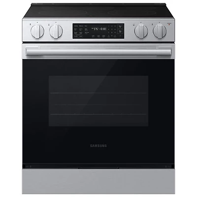 Samsung BESPOKE 30" 6.3 Cu. Ft. Fan Convection Smooth Top Slide-In Electric Range (NSE70H63SRAC) - Stainless Steel