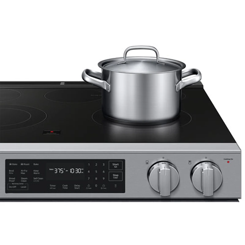 Cuisinière électrique encastrable à surface lisse avec convection véritable 6,3 pi³ 30 po BESPOKE de Samsung (NSE70H63SRAC) - Acier inoxydable