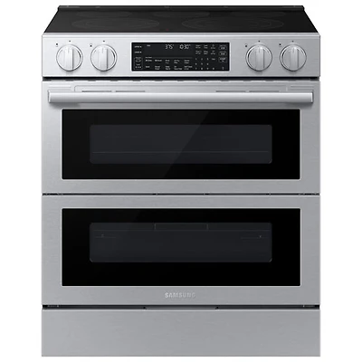 Samsung 30" 6.3 Cu. Ft. True Convection Slide-In Electric Range (NSE90H63DRAC) - Stainless Steel