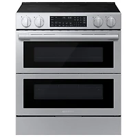 Samsung 30" 6.3 Cu. Ft. True Convection Slide-In Electric Range (NSE90H63DRAC) - Stainless Steel